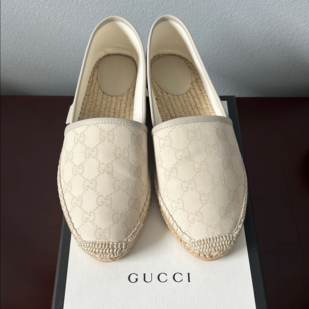 NIB Gucci Women's Cream Espadrilles